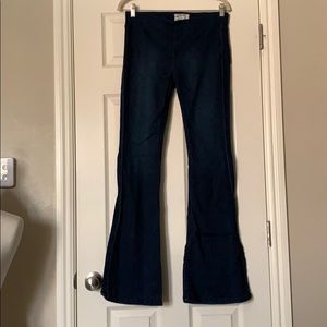 Free people pull on denim flares